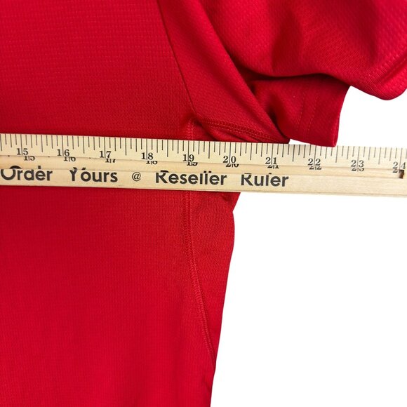 Adidas Aeroready Polo Shirt S Red Golf Rib Tennis Activewear Lightweight GK7012 - Picture 8 of 10